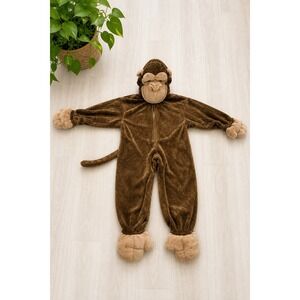 Vintage Monkey Costume Youth Large Plush Faux Fur Halloween Cosplay Mascot Tail